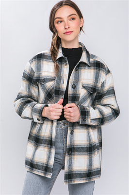 Plaid Jacket Sherpa Lining