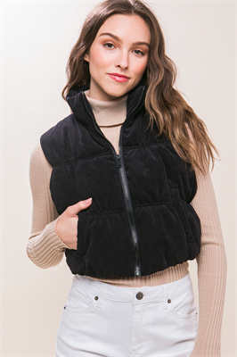 Corduroy Puffer Vest