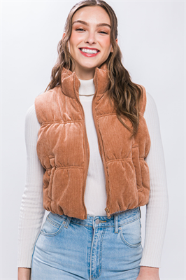 Corduroy Puffer Vest