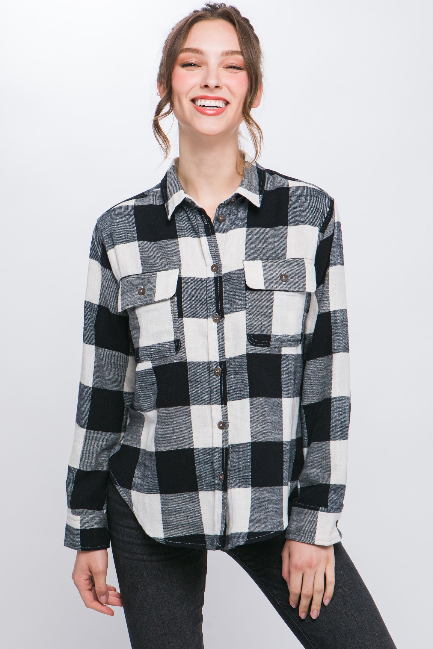 Lightweight Plaid Button Down