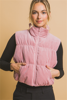 Corduroy Puffer Vest