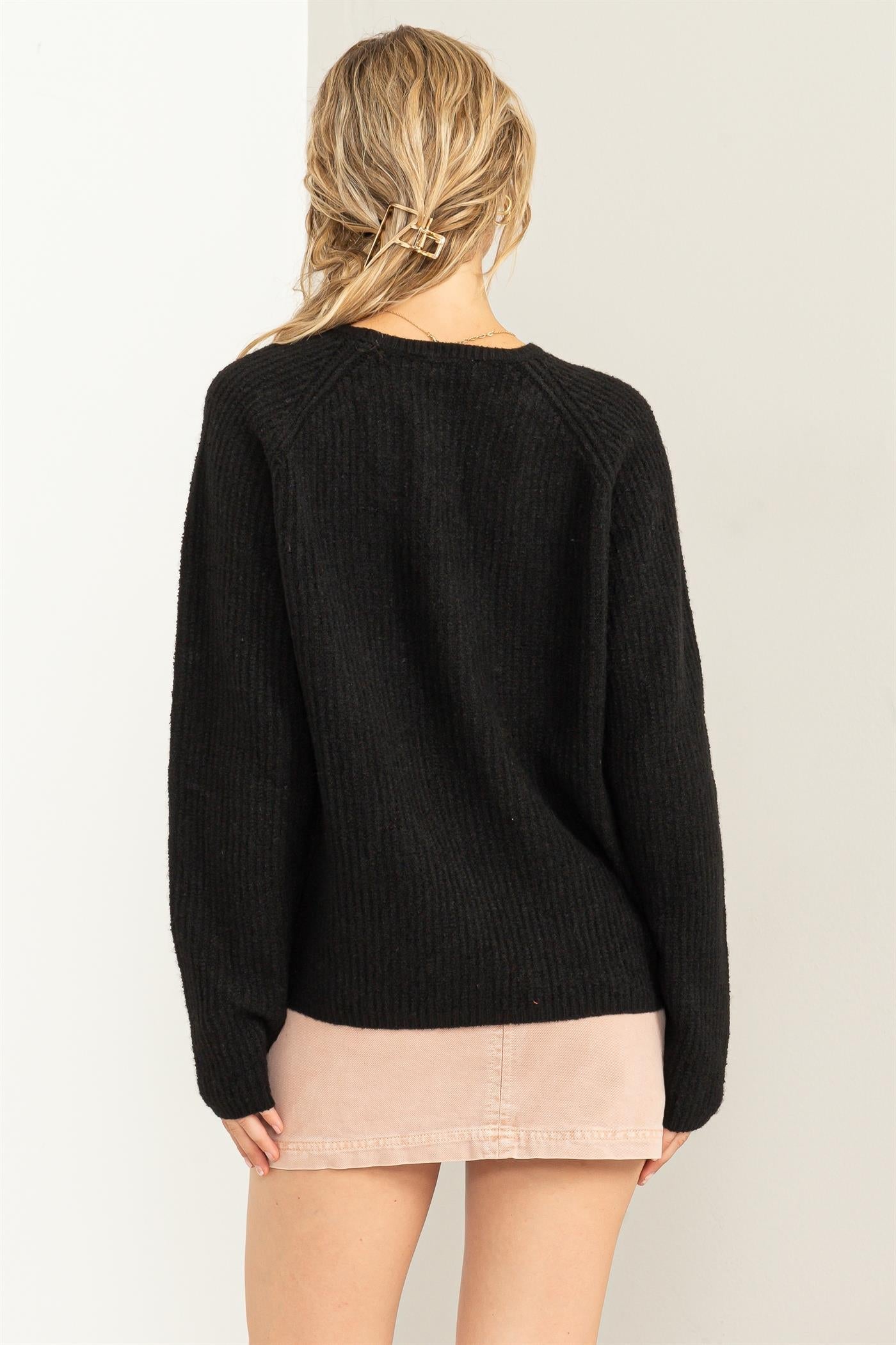 Ribbed Long Sleeve Sweater