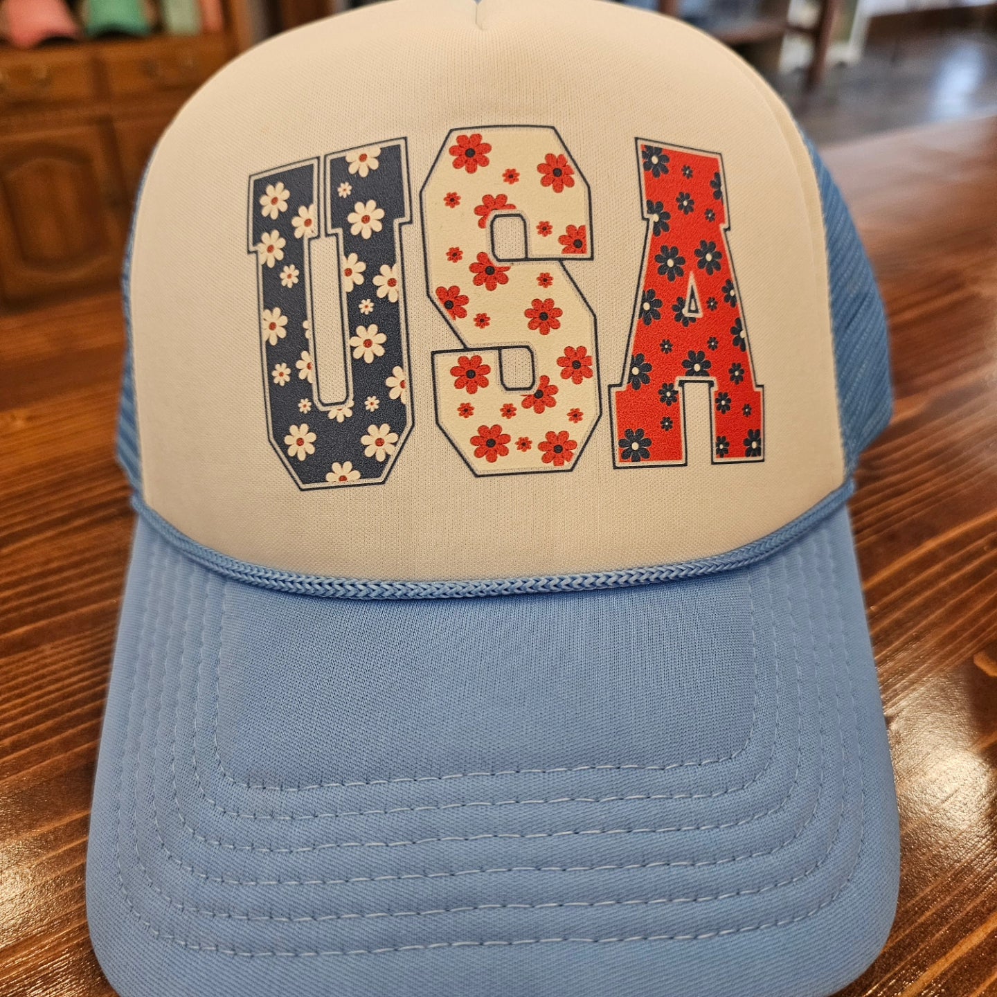 USA Flowers Trucker Hat