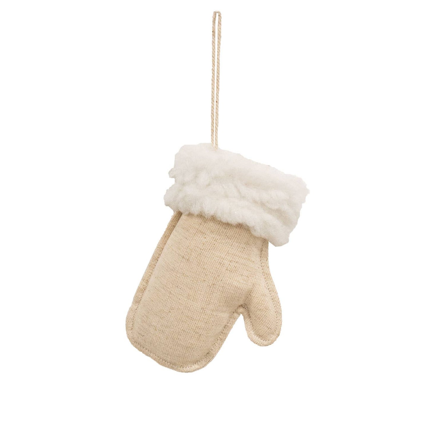 Natral Christmas Mitten Fabric Ornament