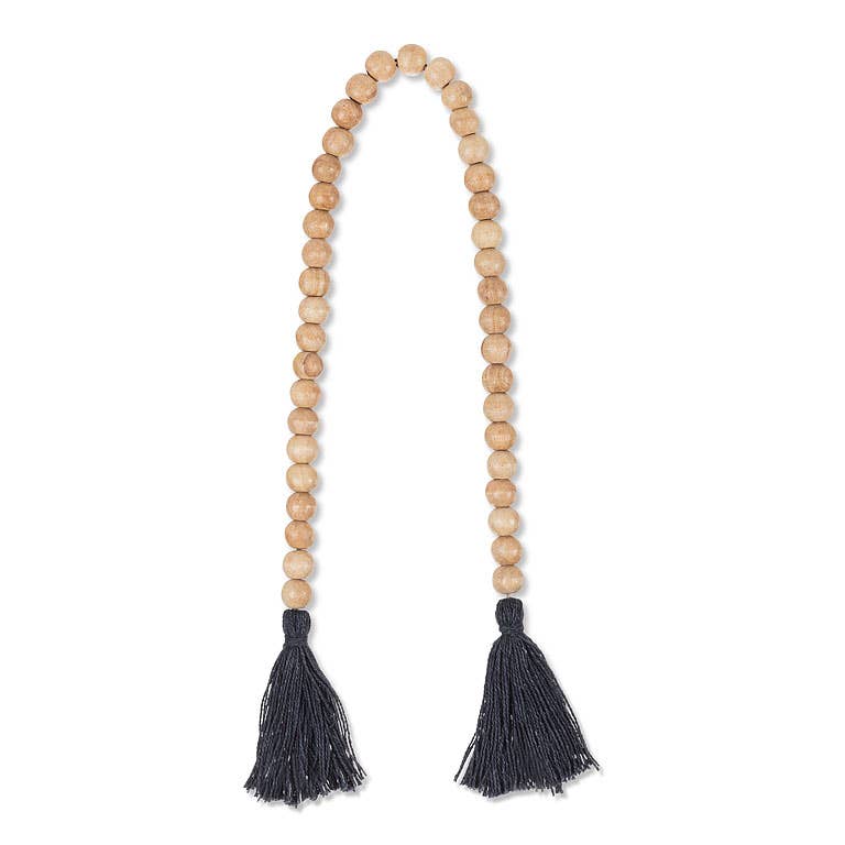 Fringe Beaded Cord-Navy-30"