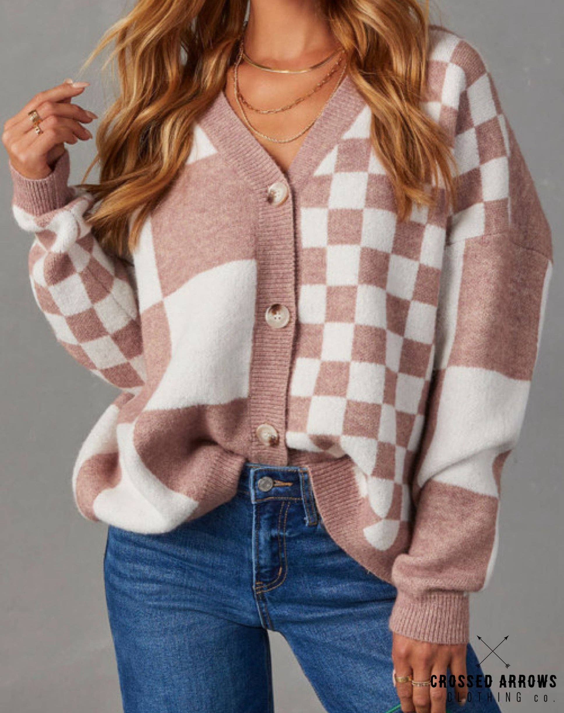 Checkered cardigan – Made To Gaze